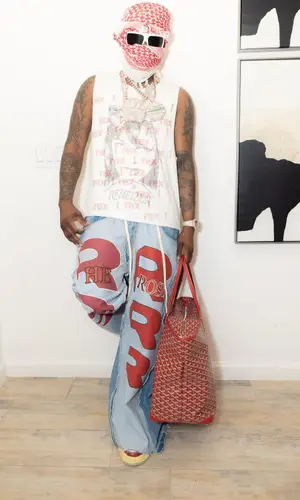 Real Boston Richey wearing Loverboy by Charles Jeffrey hat