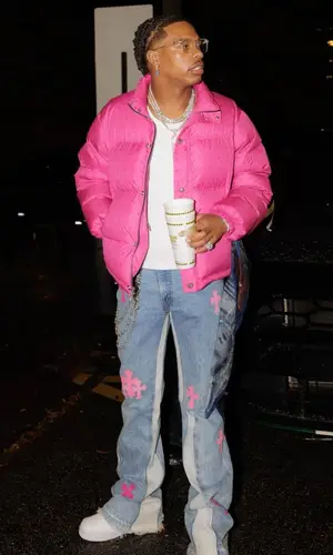 Lil Baby wearing Chrome Hearts jewelry