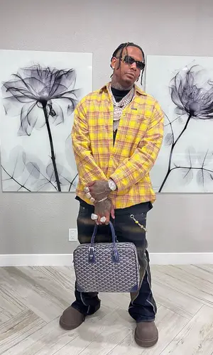 Moneybagg Yo wearing Balenciaga shirt