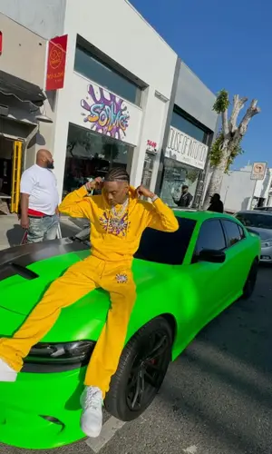Soulja Boy wearing SODMG pants