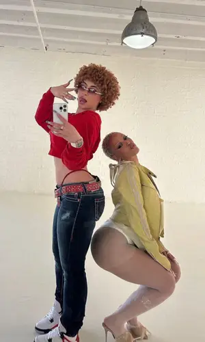 Ice Spice wearing True Religion jeans