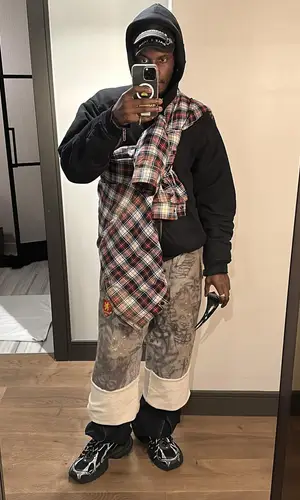 ASAP Nast wearing Balenciaga eyewear