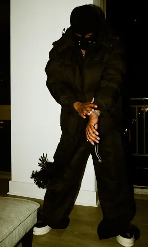03 Greedo’s Outfit in Gucci Jacket, Moncler Boots & Rick Owens Hat (2023)