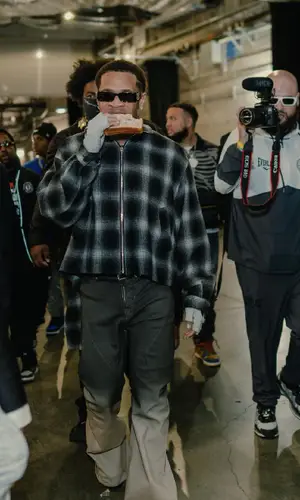 Devin Haney wearing Balenciaga eyewear