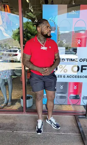 Fat Boy’s Outfit in Moncler Shirt & Prada Sneakers (2023)