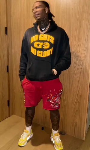 Moneybagg Yo wearing Hellstar hoody