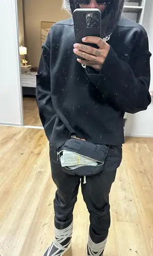 Lil Durk wearing Moncler boots