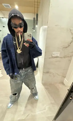Wiz Khalifa wearing Balenciaga hat