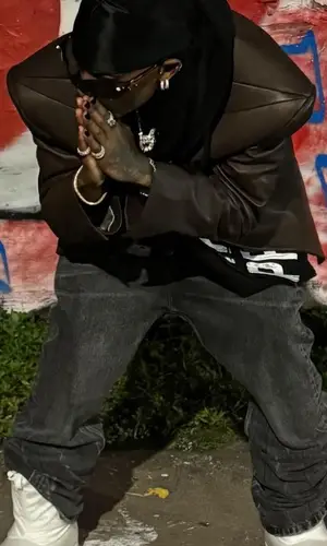 Playboi Carti wearing Anna Bolina hoody