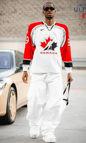 Shai wearing Vintage jersey