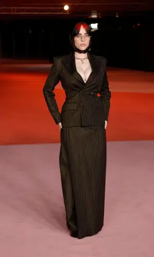Billie Eilish’s Outfit in Jean Paul Gaultier Jacket & Chrome Hearts Eyewear (2023)