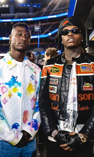 Gunna wearing Vanson Leathers jacket