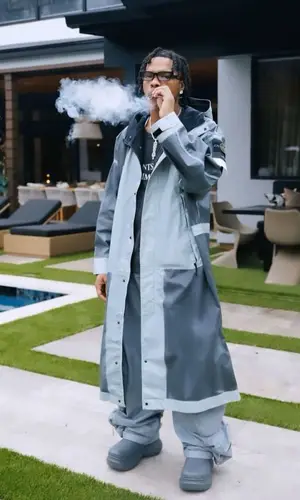 Lil Baby wearing Balenciaga boots