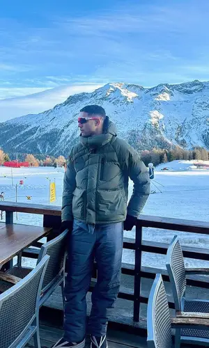 Achraf Hakimi’s Outfit in Moncler Jacket, Oakley Eyewear & Pharrell Williams (2023)