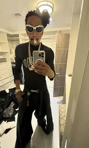 Wiz Khalifa wearing Balenciaga boots