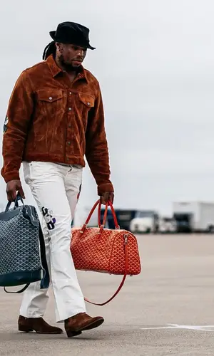 Derrick Henry wearing Gallery Dept. jacket