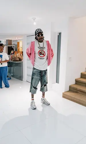 Wiz Khalifa wearing Chrome Hearts sock