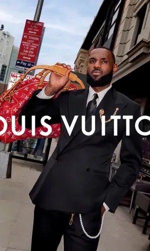 LeBron James wearing Louis Vuitton trousers