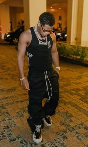 Devin Haney wearing Chrome Hearts top