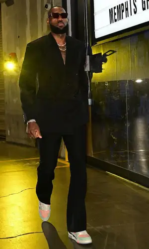 LeBron James wearing Louis Vuitton jacket