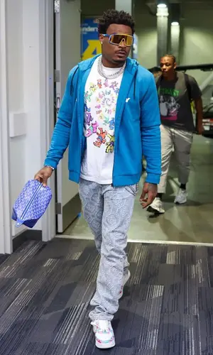 Derwin James wearing Casablanca jeans