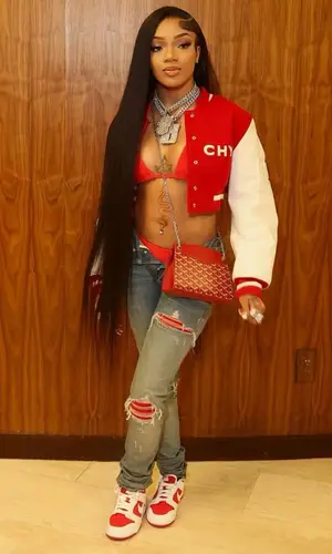 GloRilla’s Outfit in Givenchy Jacket, Amiri Jeans & Goyard Bag (2024)