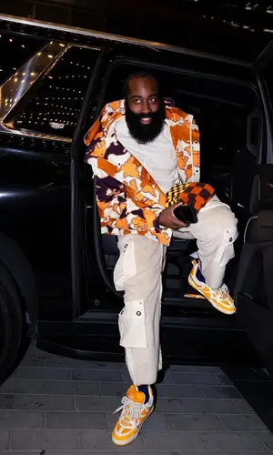 James Harden wearing Loewe t-shirt