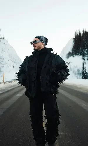 J Balvin’s Outfit in Post Archive Faction Jacket, Loewe Eyewear & Off-White (2024)
