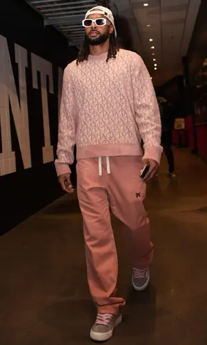 Patty Mills’ Outfit in Palm Angels Sweater, Dior Sneakers & Versace Eyewear (2024)