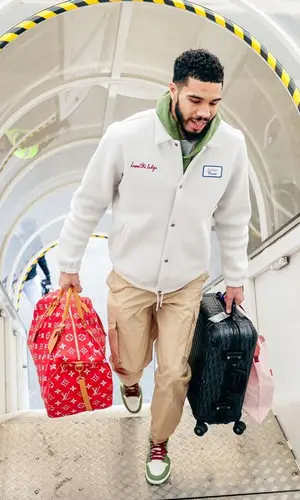 Jayson Tatum’s Outfit in Jordan Jacket, Nike Sneakers & Union Los Angeles (2024)