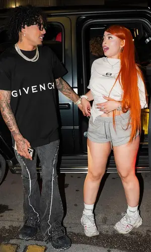 Ice Spice wearing Balenciaga t-shirt
