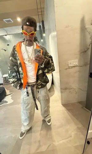 Wiz Khalifa wearing Balenciaga trousers