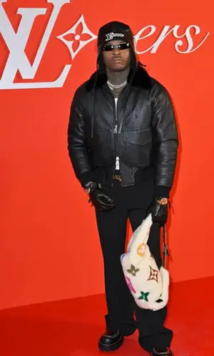 Gunna wearing Louis Vuitton bag