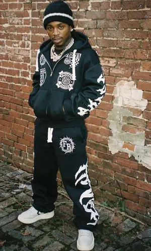 Jacquees’ Outfit in Frozen Roses Hoodie, Converse Sneakers & Rick Owens (2024)