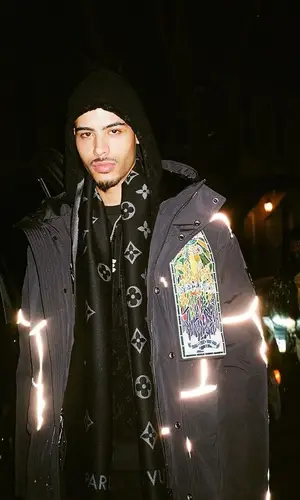 Jay Critch’s Outfit in Who Decides War Jacket & Louis Vuitton Scarf (2024)