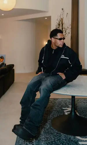 Devin Haney wearing Balenciaga boots