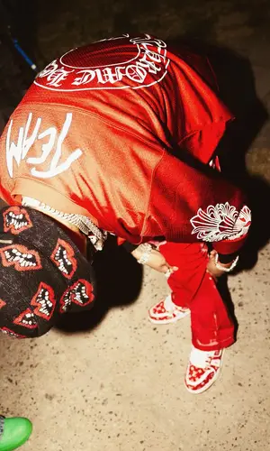 Cris MJ wearing Chrome Hearts jersey