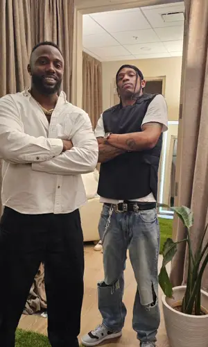 Travis Scott wearing Chrome Hearts belt