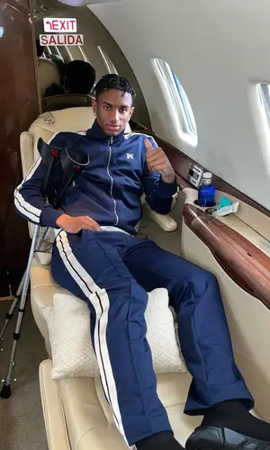 Alejandro Balde wearing Balenciaga sneakers