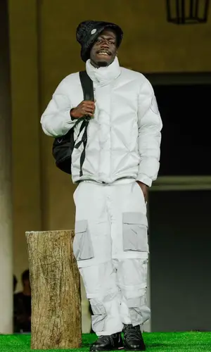 Foggieraw wearing Moncler hat