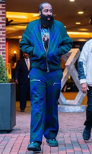 James Harden wearing Burberry boots