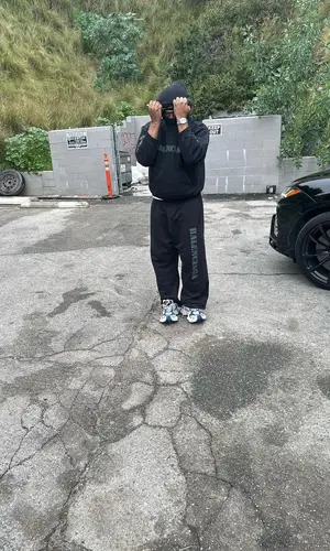Lucki wearing Balenciaga pants