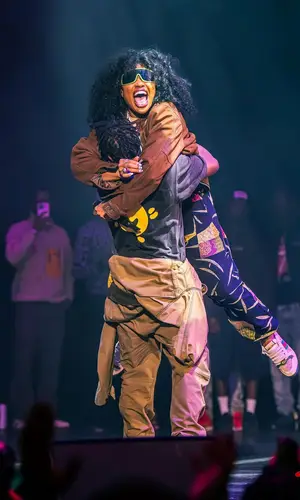 SZA wearing Fanvereka pants