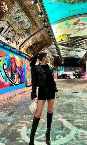Hande Erchel’s Outfit in Saint Laurent Jacket & Bottega Veneta Bag (2024)