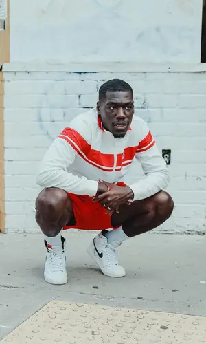 Foggieraw wearing Sergio Tacchini shorts