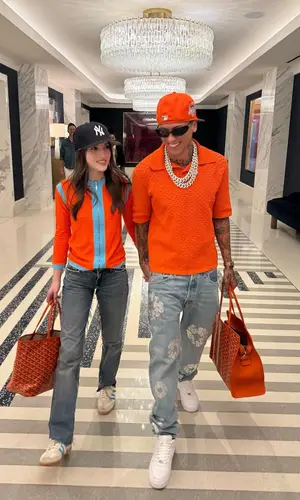 Central Cee wearing Goyard bag