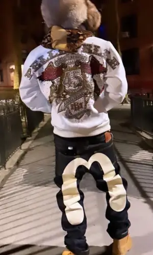 Playboi Carti wearing Pelle Pelle jacket