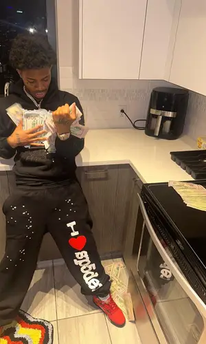 Li Rye wearing Spider Worldwide pants