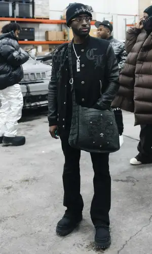 Lil Dann’s Outfit in Balenciaga Boots & Chrome Hearts Hat (2024)