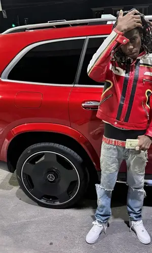 Yung Bans’ Outfit in Dolce & Gabbana Jacket, Maison Margiela Jeans & Junya Watanabe Belt (2024)